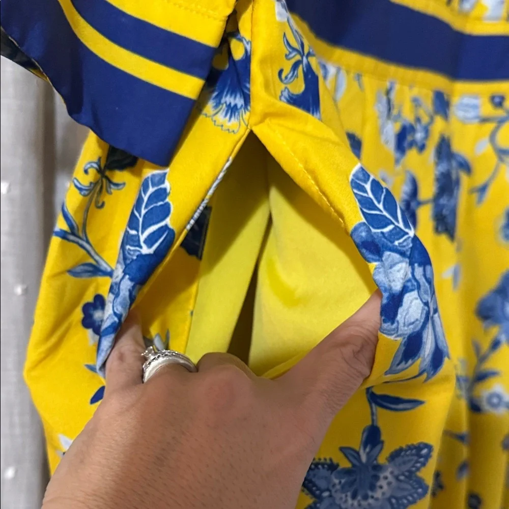 Yellow and Blue Floral Dress - Picture 6 of 6